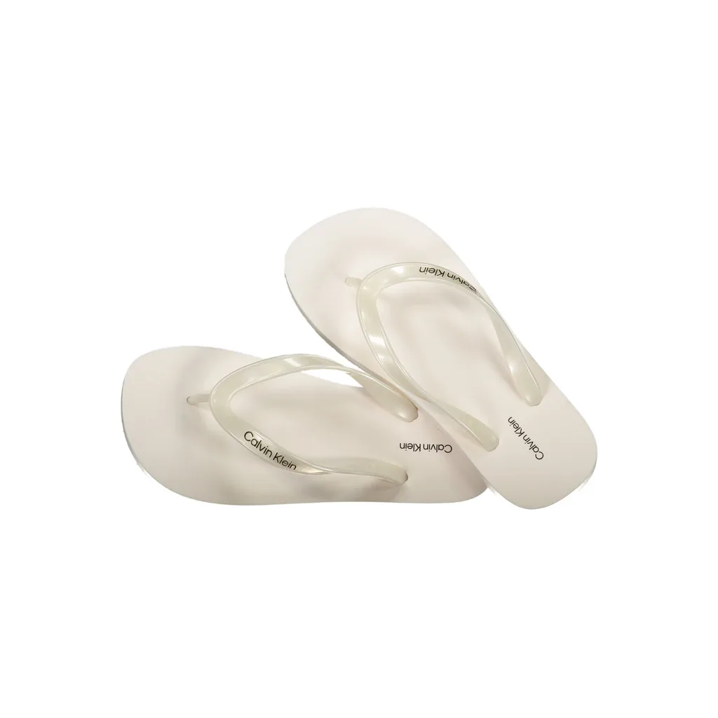 CALVIN KLEIN CALZATURA CIABATTA DONNA BIANCO