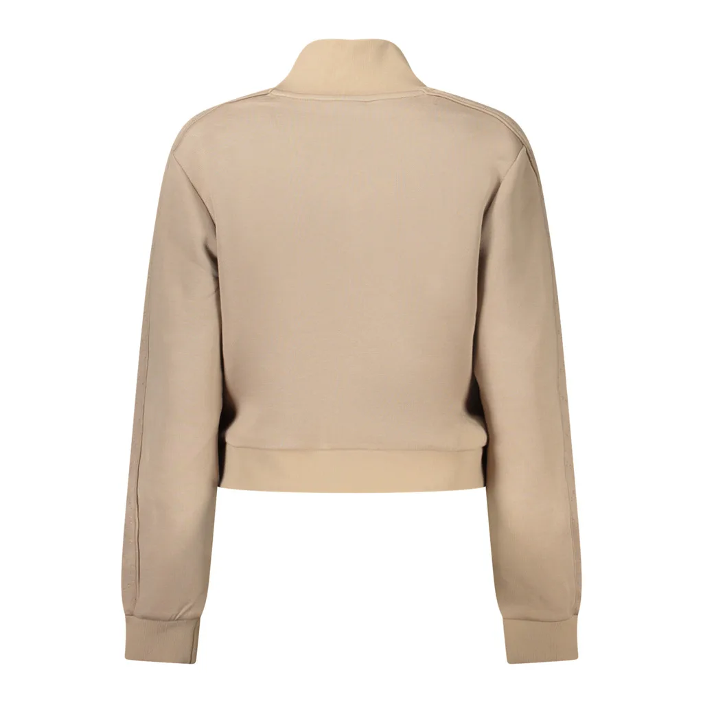 FELPA CON ZIP DONNA BEIGE