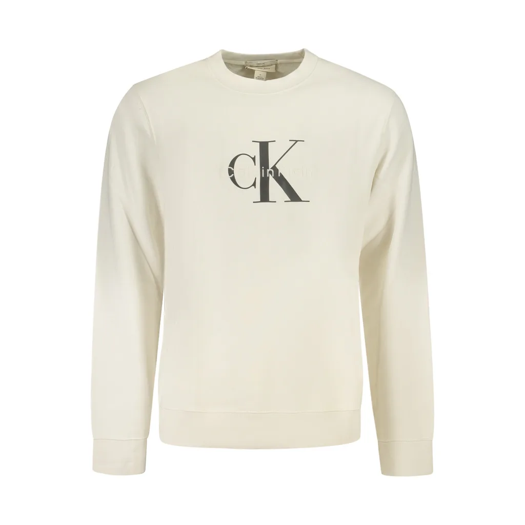 CALVIN KLEIN FELPA SENZA ZIP UOMO BIANCO