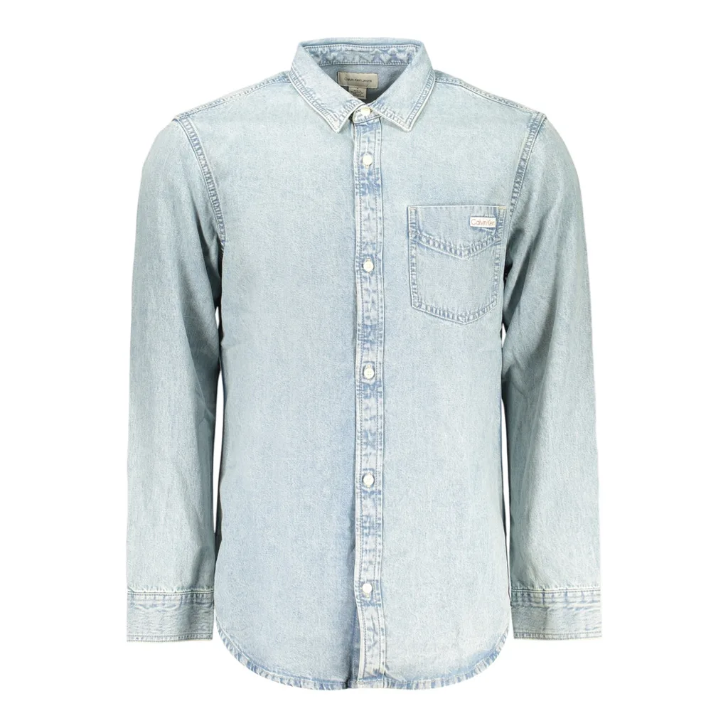 CAMICIA MANICHE LUNGHE UOMO AZZURRO