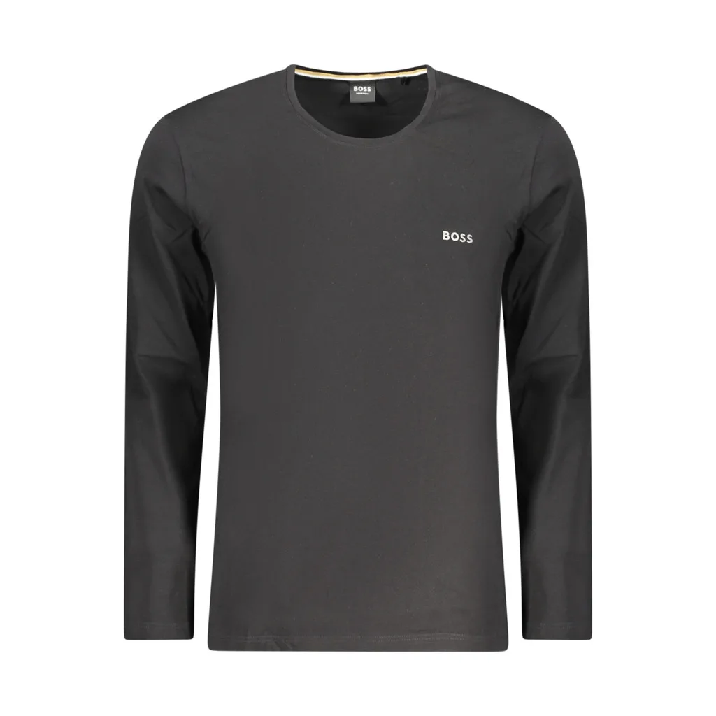 BOSS T-SHIRT MANICHE LUNGHE UOMO NERO