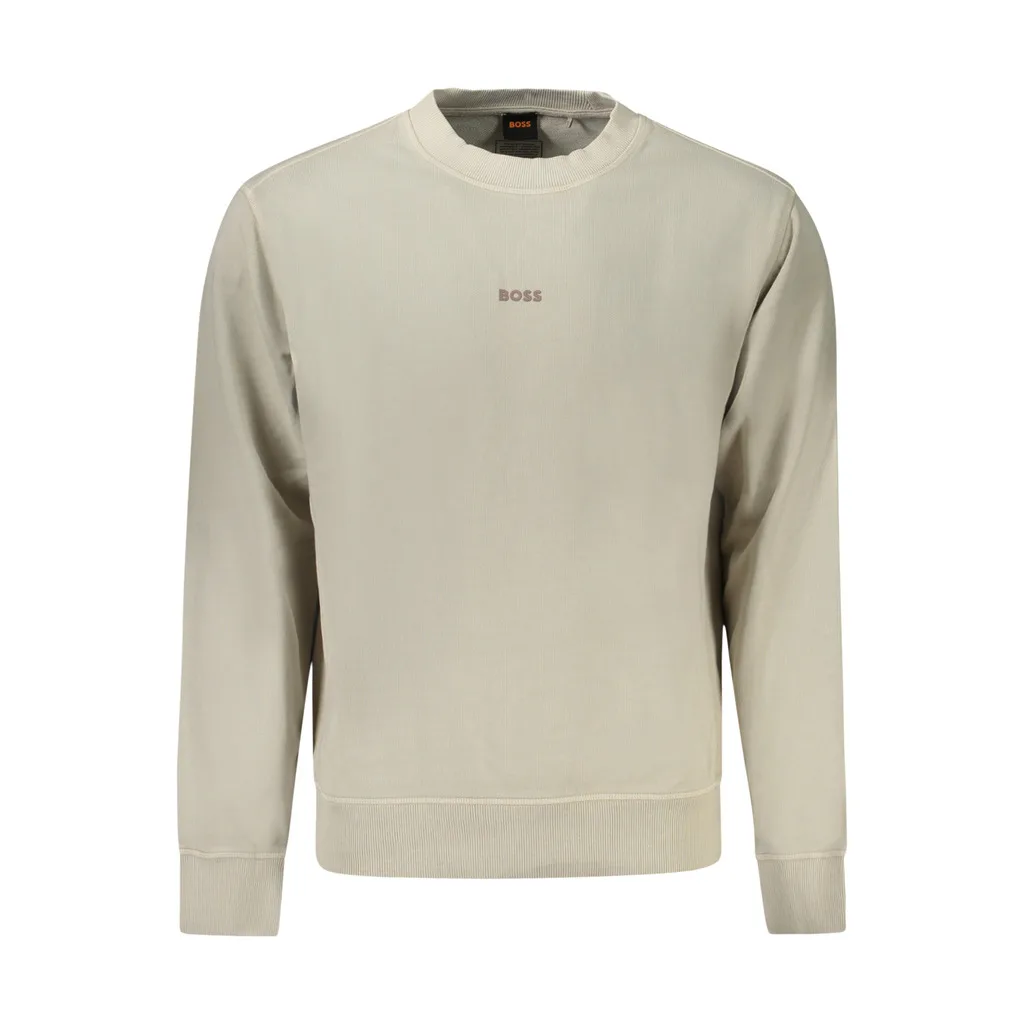 HUGO BOSS FELPA SENZA ZIP UOMO BEIGE