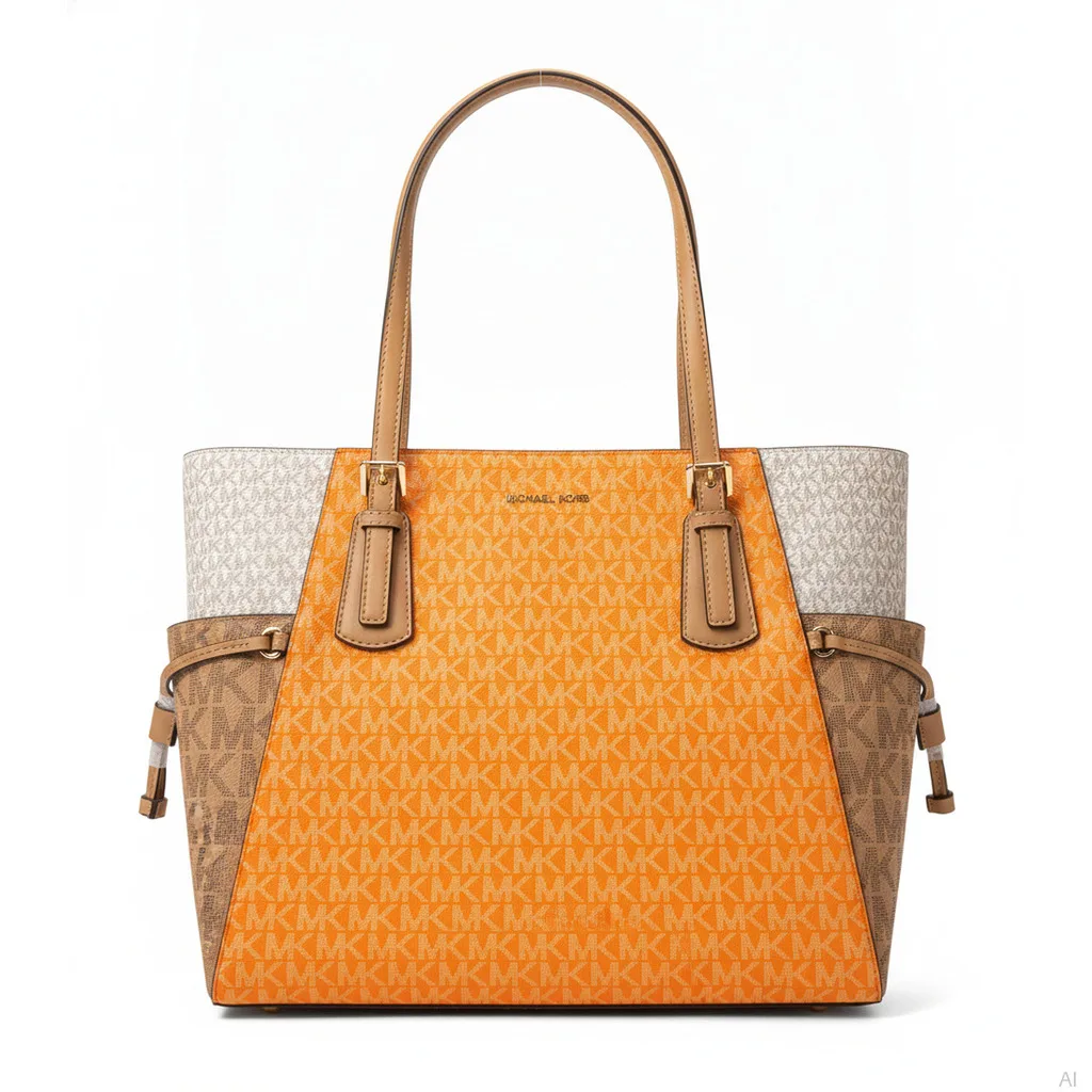 Voyager Signature Tote Pop Orange Multi