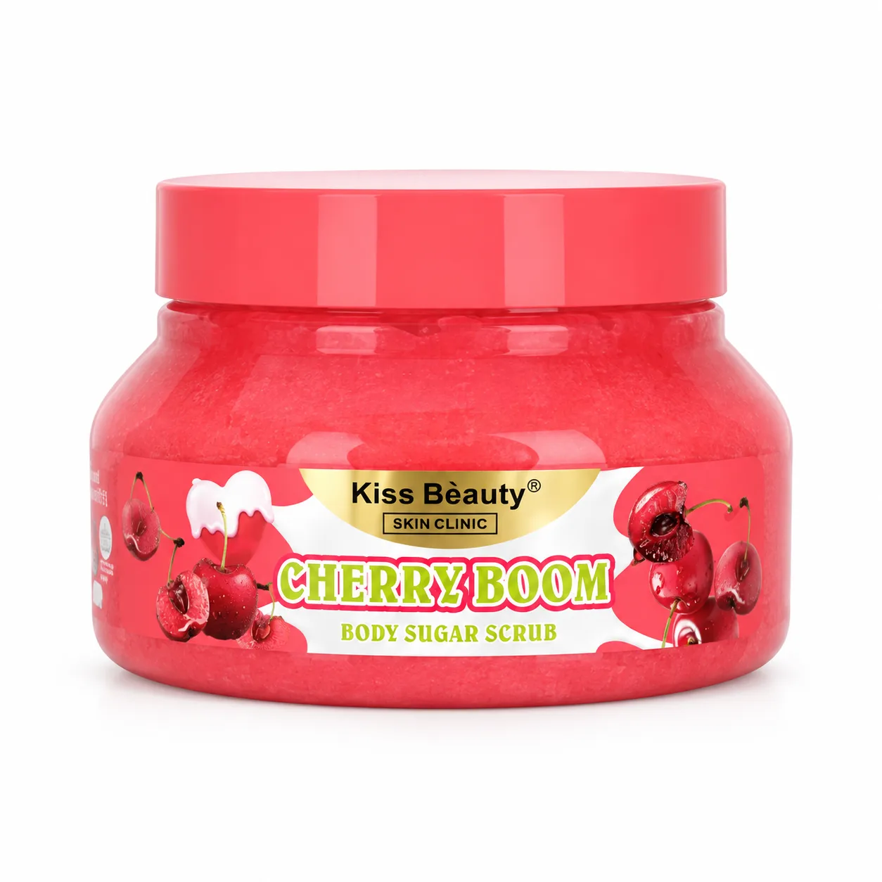 Kiss Beauty Cherry Boom Körper-Zuckerpeeling 250 ml