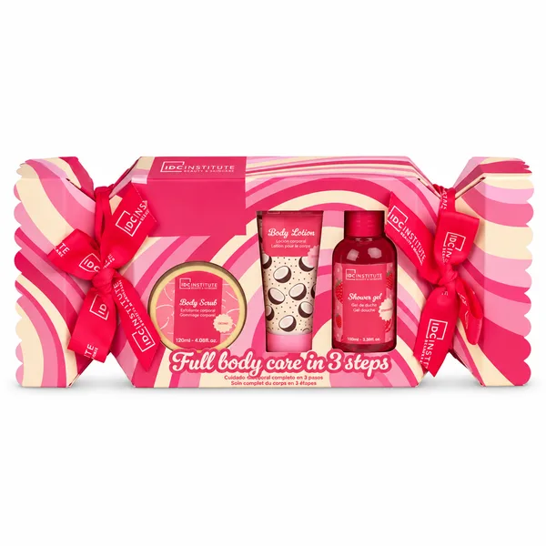 🍓🥥 IDC Institute 3-in-1 Körperpflegeset „Sweet Swirls“ – Gourmet-Süßigkeiten-Routine 🎁✨