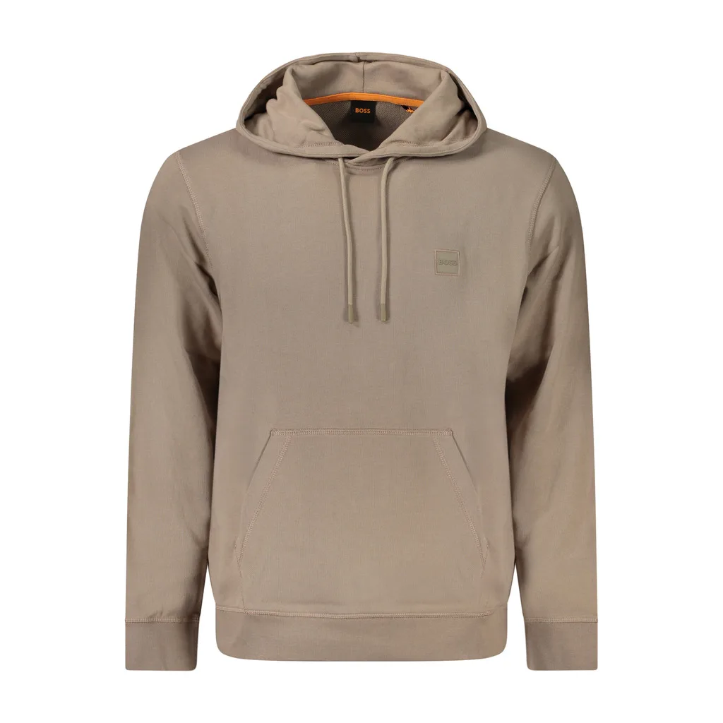 HUGO BOSS FELPA SENZA ZIP UOMO MARRONE