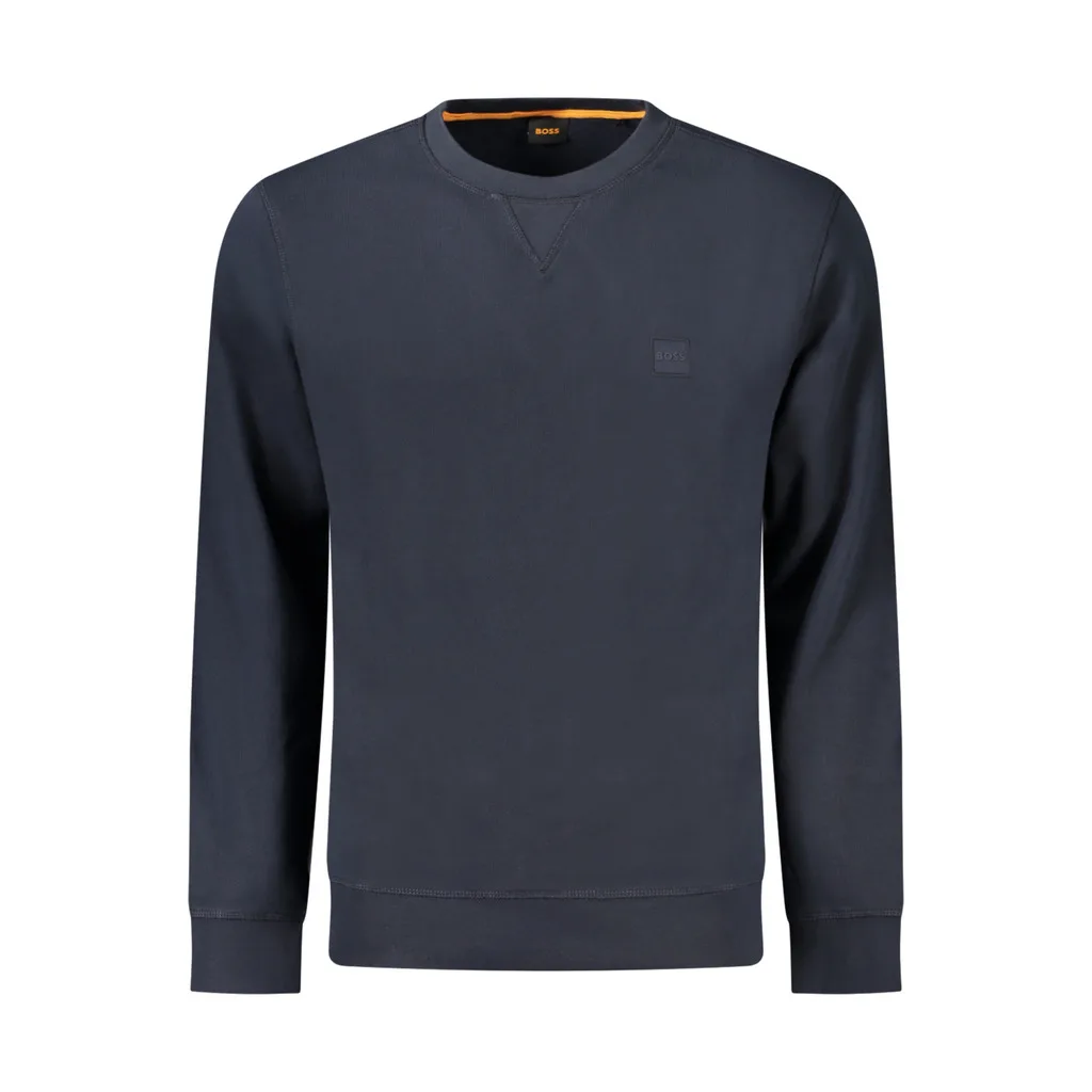 HUGO BOSS FELPA SENZA ZIP UOMO BLU