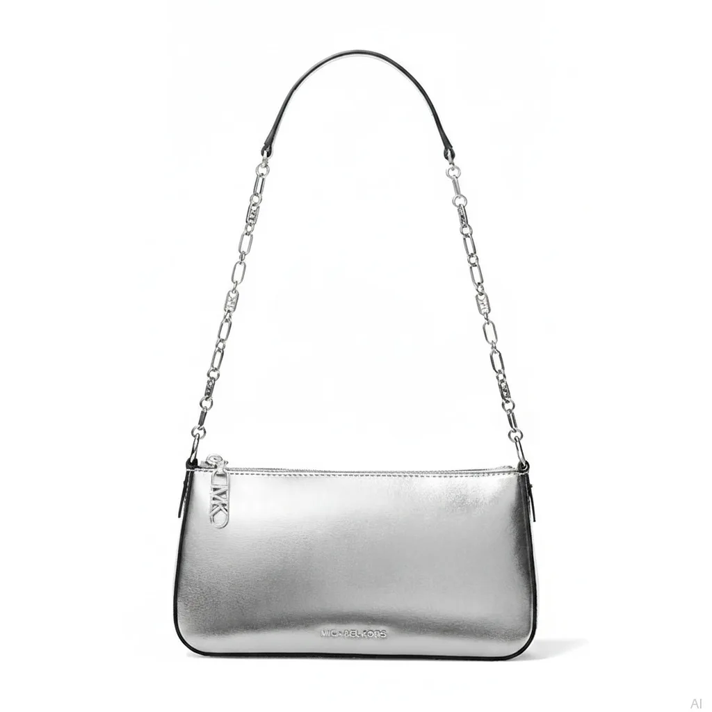 Empire Silver Metallic Shoulder Bag