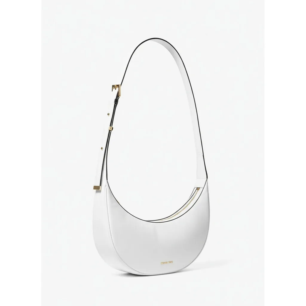 Crescent Shoulder Bag White