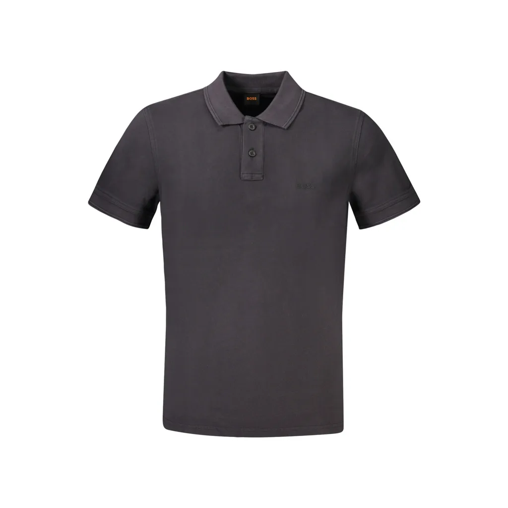 HUGO BOSS POLO MANICHE CORTE UOMO NERO