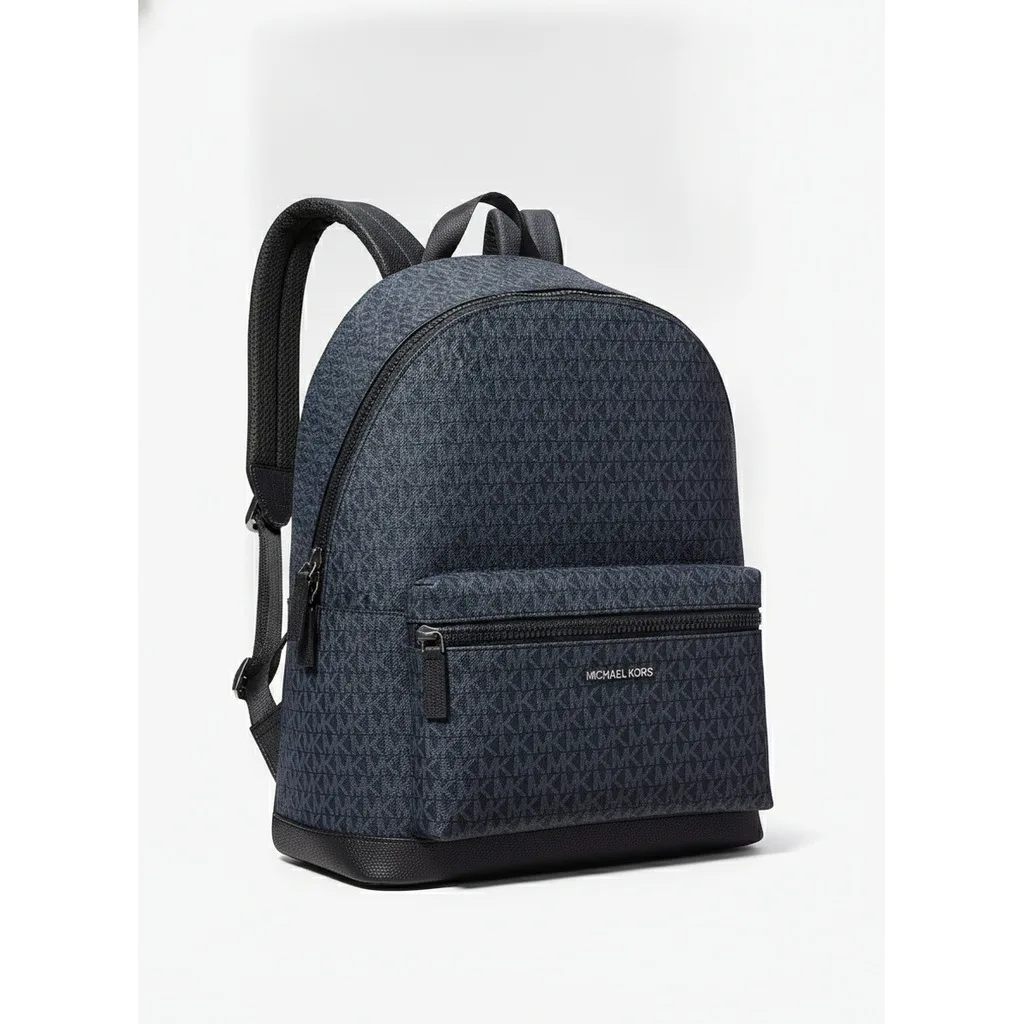Cooper Navy Logo Print Backpack