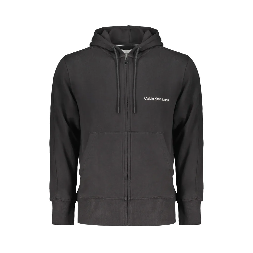 FELPA CON ZIP UOMO NERO