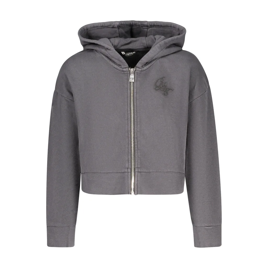 FELPA CON ZIP BAMBINA NERO