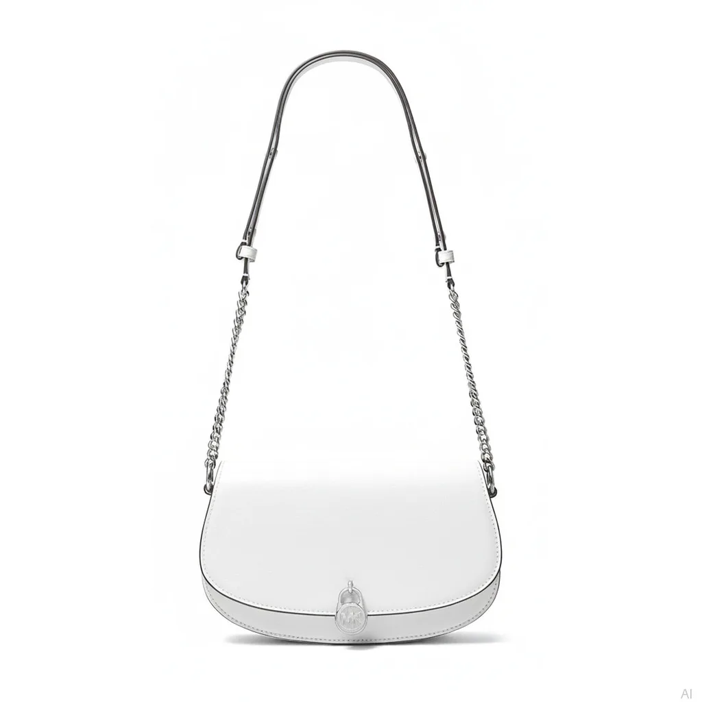 Mila Saddle Crossbody Bag Optic White