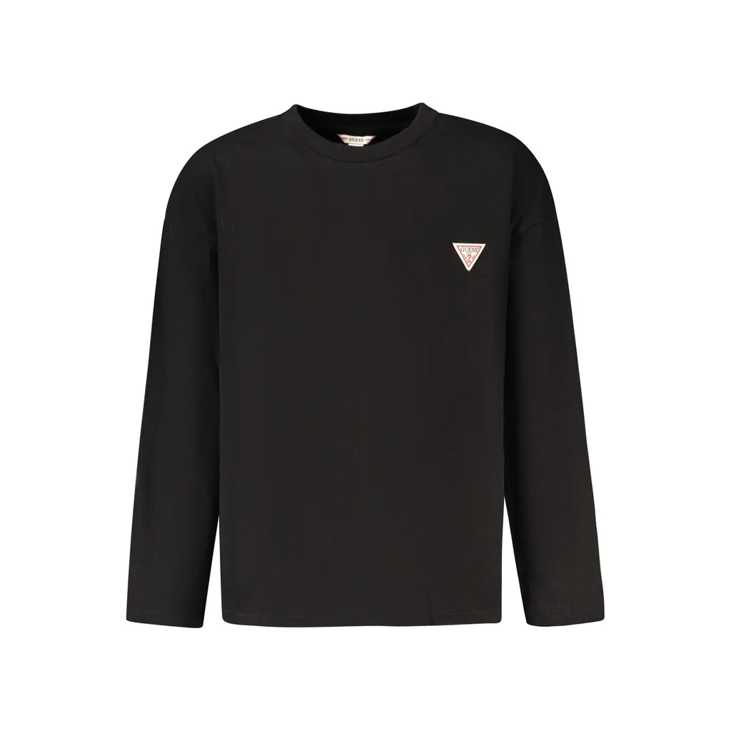 T-SHIRT MANICHE LUNGHE BAMBINO NERO