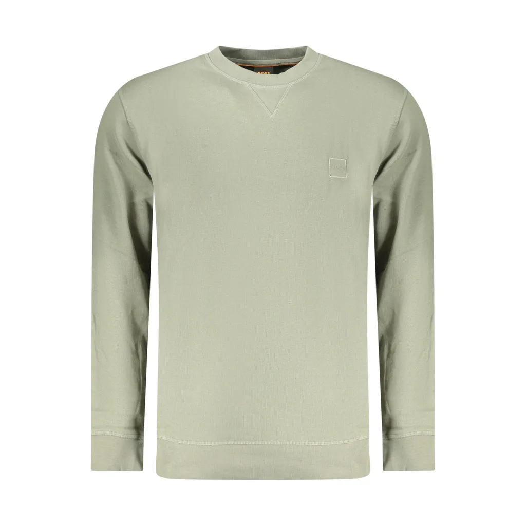 BOSS FELPA SENZA ZIP UOMO VERDE