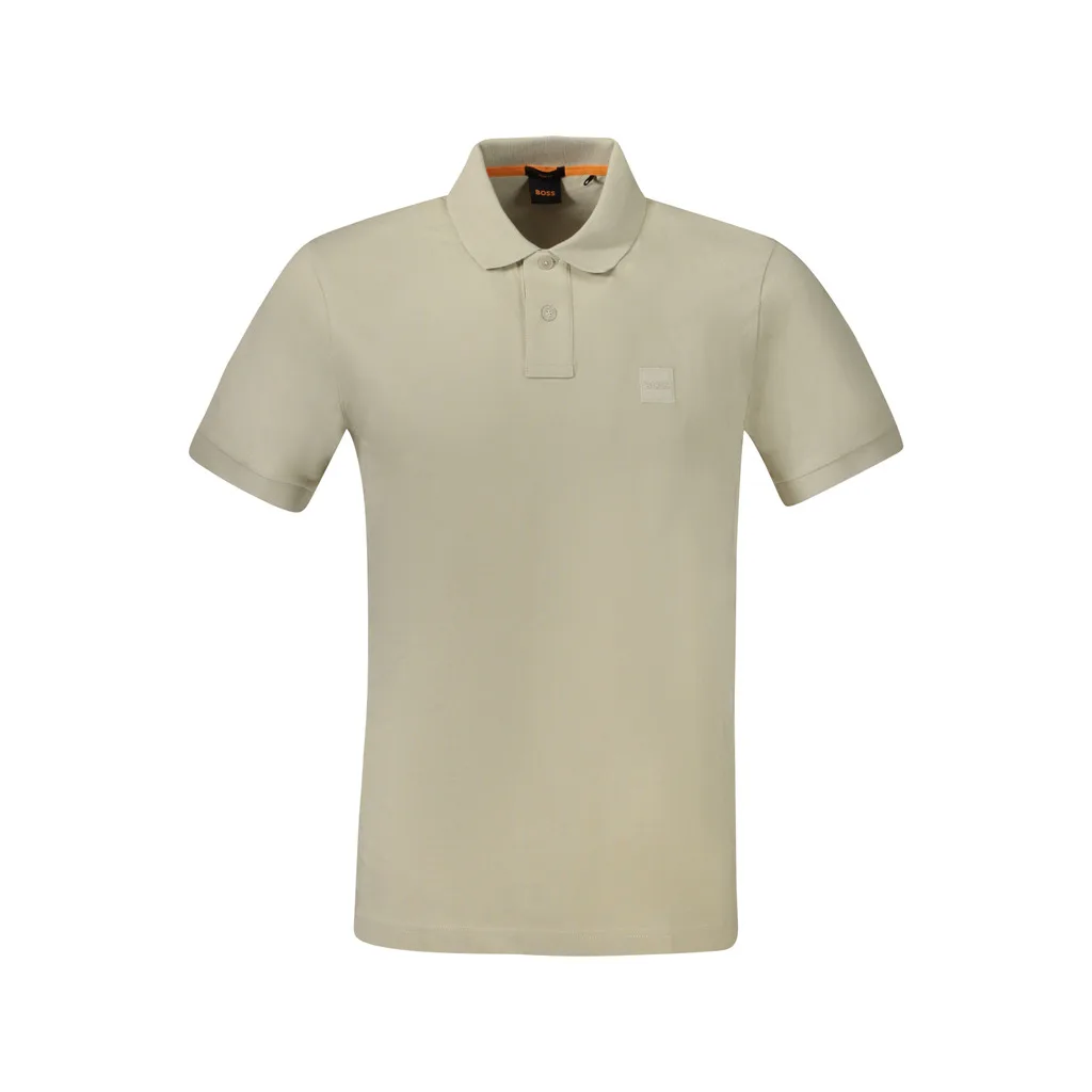 HUGO BOSS POLO MANICHE CORTE UOMO BEIGE